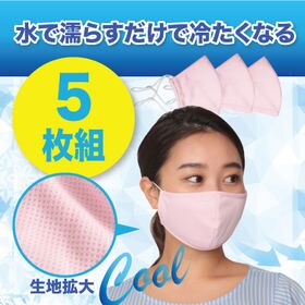 【5枚組/ピンク】ひんやりクールタオルマスク