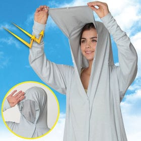 【L-LL/ライトグレー】UVカットパーカー