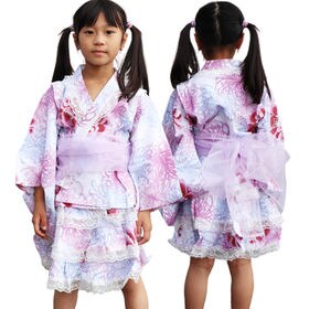 C乱菊ピンク 1 キッズ浴衣ドレス シフォン帯付3点セットを税込 送料込でお試し サンプル百貨店 株式会社三橋商事