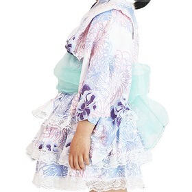 D乱菊 ブルー 110 キッズ浴衣ドレス シフォン帯付3点セットを税込 送料込でお試し サンプル百貨店 株式会社三橋商事