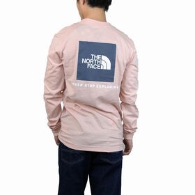 Lサイズ[THE NORTH FACE]Tシャツ M L/S BOX NSE TEE ピンク | 日本未入荷のUSAコレクション！バッグスタイルもキマる一枚です。