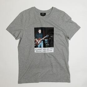 Sサイズ [A.P.C] メンズ Tシャツ MUSIC T-SHIRT グレー | トレンドのフォトTシャツは、一枚でこなれ感を演出できます♪