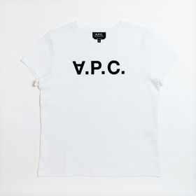 Sサイズ [A.P.C] Tシャツ VPC BLANC W'S T-SHIRT ホワイト | ブランドの"A"を逆さまにしたVPCロゴが映えるシンプルで使いやすい一枚！