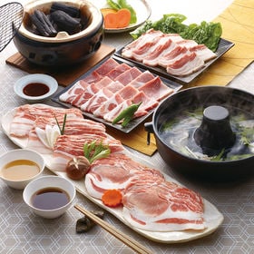 九州産 黒豚「しゃぶしゃぶ肉(計1kg)」と「焼肉(計550...