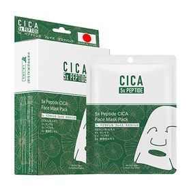 MITOMO 日本製 CICA シカ 5種ペプチド・保湿スキンケア・エッセンスたっぷりフェイスパック | お顔ぴったりの高級テンセル密着シート・家でもお出掛け先でも気軽に使える嬉しいコスパ♪
