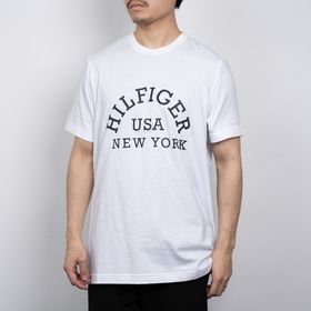 Lサイズ [TOMMY HILFIGER]Tシャツ GRAPHIC S/S TEE ホワイト | カレッジロゴでアメリカンカジュアル！一枚持ってると重宝しそう♪