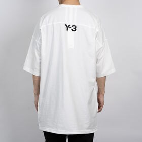 Sサイズ [Y-3]Tシャツ M CH1 OVERSIZED SS TEE-STRIPES ホワイト | オーバーサイズでこなれ感漂う一枚♪