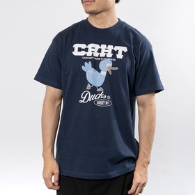 Sサイズ [CarharttWIP]Tシャツ SS CRHT DUCKS T-SHIRT ネイビー | 2022年春夏限定のグラフィックTシャツ！