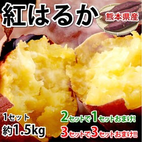 【1.5kg(2S~3L)】熊本県産 紅はるか(ご家庭用・傷...