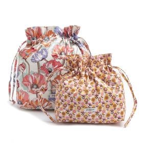 [CathKidston]ポーチセット THE LITTLE HITCH POUCHES | サイズの違う巾着ポーチ2点セット！