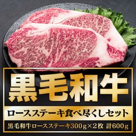 【600g(300g×2)】黒毛和牛ロースステーキ | 美しく入ったサシ！黒毛和牛ステーキの濃厚な旨味を存分に堪能！ちょっと贅沢したい時に♪