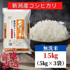 【15kg】無洗米 新潟県産 コシヒカリ 令和4年産