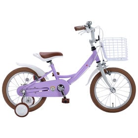 【ラベンダー】子供用自転車16インチ・補助輪付 | 北欧テイストのオシャレな男女兼用キッズサイクル