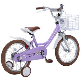 【ラベンダー】子供用自転車16インチ・補助輪付