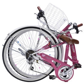 【ローズピンク】子供用自転車22インチ・6SP・オートライト