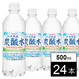 【500ml×24本】サンガリア 伊賀の天然水 炭酸水（プレーン） | 日本のやさしい天然水炭酸！クセのないスッキリとした味わい！！！