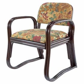 【ハイタイプ】NEW天然籐思いやり座椅子 | 立ち座りしやすくゆったり寛げる肘掛け付き和風座椅子