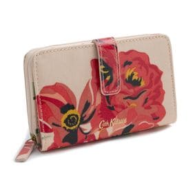 [Cath Kidston]折り財布 FOLDED ZIP WALLET ピンク系 | 豊富なカードポケットで大容量の収納力！デザインと機能性を兼ね備えた折り財布♪