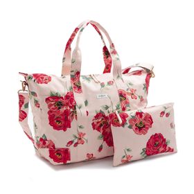 [Cath Kidston]ボストンバッグ FOLDAWAY OVERNIGHT BAG ピンク | 旅行やジムバッグとして◎コンパクトに折りたたんで持ち運べるポケッタブル仕様！