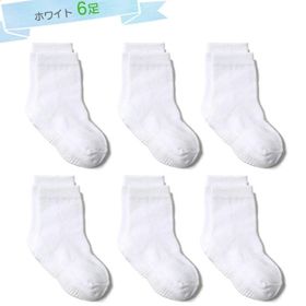 【L・ホワイト6足】靴下 子供用 キッズ ジュニア 男の子 ...