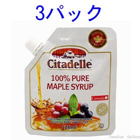 【3パック】メープルシロップ　125ml、グレードA アンバ...