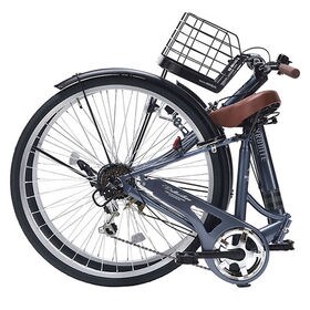 26インチシティサイクル（ブルー） 21Technology 自転車 26インチ 折りたたみ自転車 ママチャリ