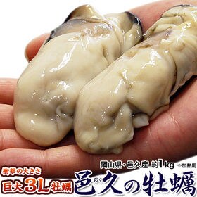 【約1kg（解凍後約800g）】業務用『邑久の牡蠣』 岡山県産