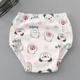 【くま・80】トレーニングパンツ トレパン 新生児 ガーゼ ベビー おむつ