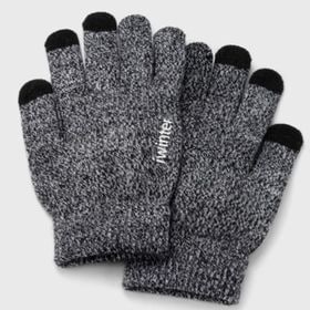 【ブラック×ホワイト】スマホタッチ 滑り止め付き 手袋 スマホ手袋 防寒 秋 冬 通勤 通学