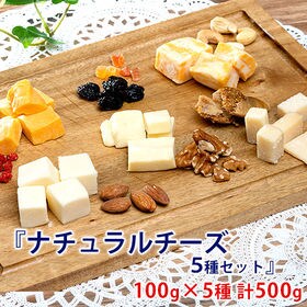 【100gx5種 計500g】5種チーズセット | クセが少なく食べやすい、ナチュラルチーズの食べ比べ