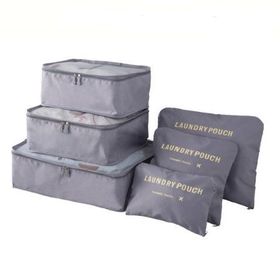 【グレー】トラベルポーチ 大量 6点セット 旅行 収納ポーチ 化粧ポーチ 収納 便利 アウトドア