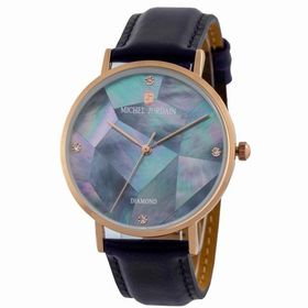 【レディース】MJ-5200-3ミッシェルジョルダン ダイヤモンドパール腕時計 ブラック・ネイビー | トラディショナルでエレガントな伝統美。いつまで長く身に着けたい腕時計。