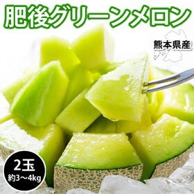 【予約受付】6/2~順次出荷【2玉 約3~4kg】熊本県産肥後グリーンメロン | 熊本を代表する風味豊かな人気のメロン♪