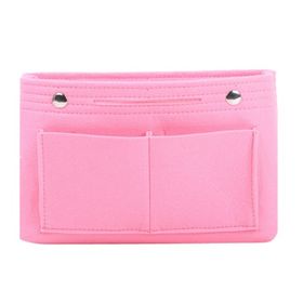 【ピンク・S】バッグインバッグ フェルト インナーバッグ 収納 ポーチ