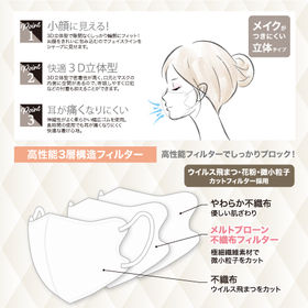 【40枚入り/色お任せ】STYLE-ONニュアンスバイカラーフィットマスク