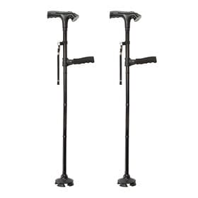 ファミラ セーフティーステッキ 2本組 4点杖 自立式 杖 | 「立つ・歩く・座る」を支える4点接地の自立式ステッキ