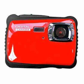 Veldo 防水デジタルカメラ/レッド | 海に！プールに！キャンプにも！防水仕様　8倍デジタルズームのコンパクトデジタルカメラ