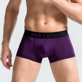 【パープルXL】メンズ　ボクサーパンツ 下着 パンツ トランクス メンズパンツ