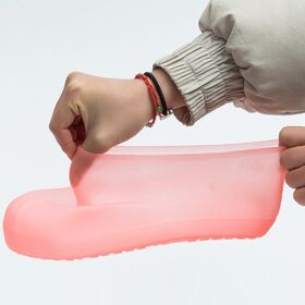 【ピンク】【21.5-22.0cm】シューズカバー 雨 シューズ レディース レインシューズ