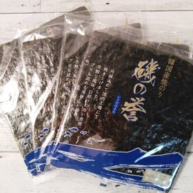 【計40枚/10枚×4袋】韓国産焼のり 磯の誉 | 芳醇な風味、口どけの良い触感、プロも認める美味しい海苔