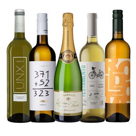 【5本セット】豪華シャンパンと辛口白ワインの中身の見える福袋
