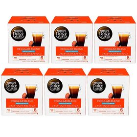 【16個入×6箱】ネスカフェ ドルチェグスト 専用カプセル レギュラーブレンド【カフェインレス】 | シルクのようになめらかなクレマは、カフェインレスコーヒーとしても自信の一杯に！