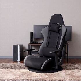 【シュヴァルツ】　ゲーミング座椅子　BK/GY　お客様組立品 | シンプルなデザインで使いやすいゲーミング座椅子