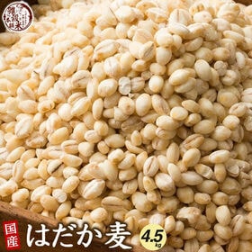 【4.5kg(450g×10袋)】国産 はだか麦 (雑穀米・チャック付き) | せっかくご飯を食べるなら♪白米に混ぜて炊くだけでいつものご飯がもちもち・ぷちぷち！