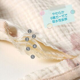 【タイプC】6層 ガーゼ スタイ 3枚セット よだれカバー よだれかけ シンプル 女の子 男の子