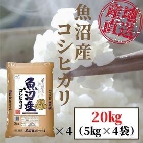 【20kg(5kg×4)】新潟県 魚沼産 コシヒカリ令和5年...