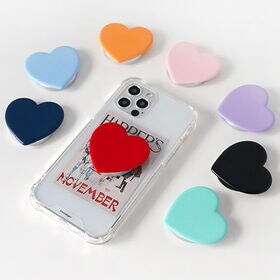グリップトック スマホグリップ ハート型　  マカロンハート イエロー