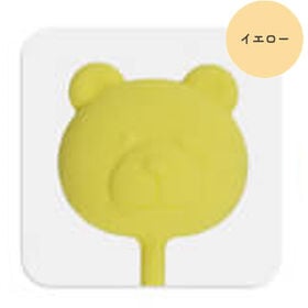 【イエロー】おしゃぶりホルダー シリコン くま トイストラップ おしゃぶり マルチホルダー