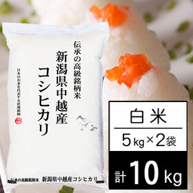 【計10kg/5kgx2袋】 令和5年産 越後の米 新潟県産 コシヒカリ 白米 | 変らず旨いが、ちょっと白いです