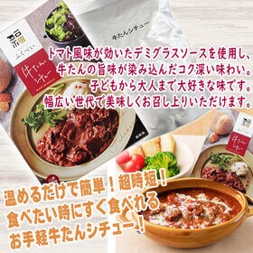 【1袋1人前】牛たんシチュー  200g×1袋 トマト風味が効いたデミグラスソース使用